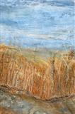 Golden summer meadow by Amanda Hislop, Textiles, paper, fabric and stitch